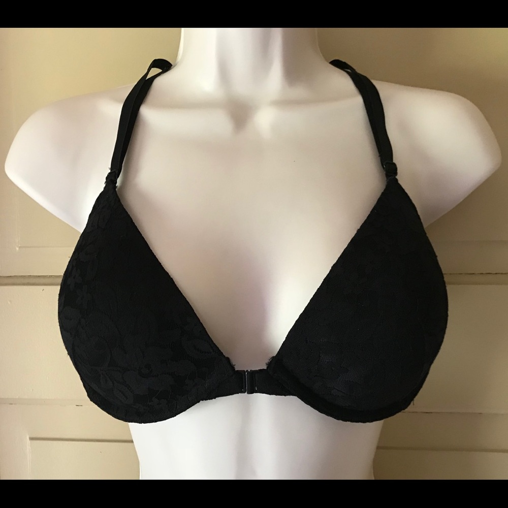 Candie’s Black Lace Racerback Bra - Size 36C